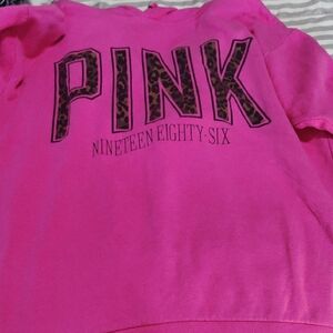 Victoria's Secret Pink Kids Sweatshirt with Leopard Print